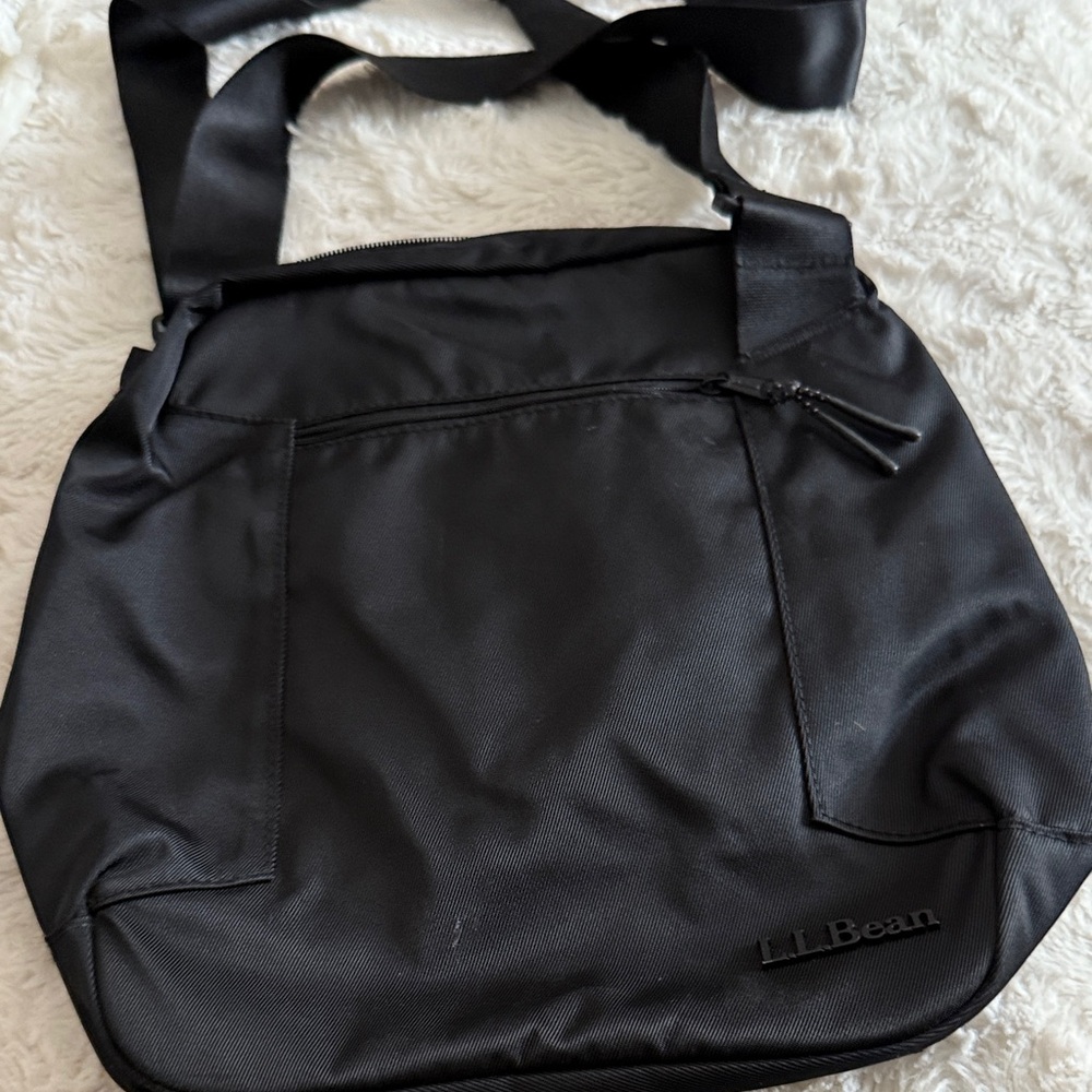 L.L. Bean Sleek Black Shoulder Bag